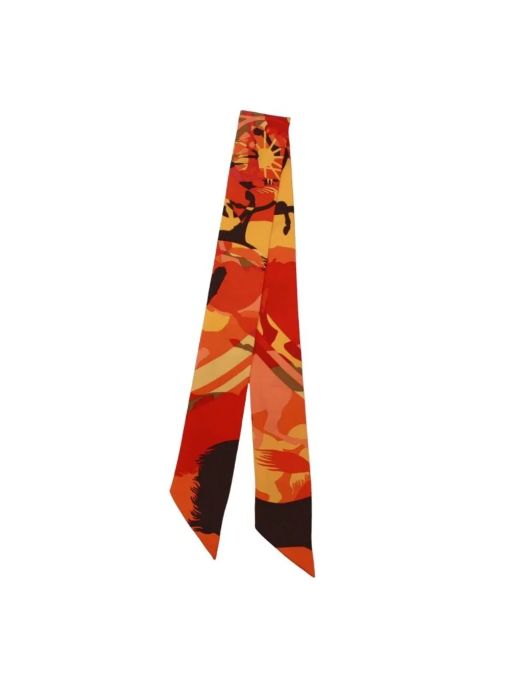 Hermes Twilly Silk Orange Red Scarf
